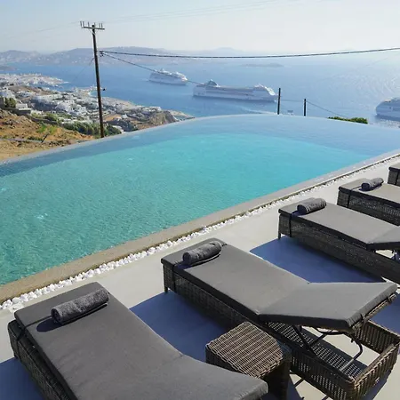 Villa Aether Mykonos 5br With Serene Port & Town Views Tourlos