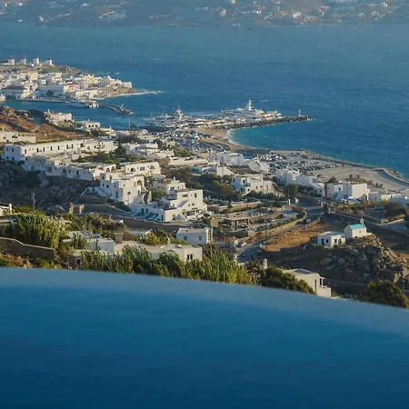 Aether Mykonos 5br With Serene Port & Town Views וילה טורלוס