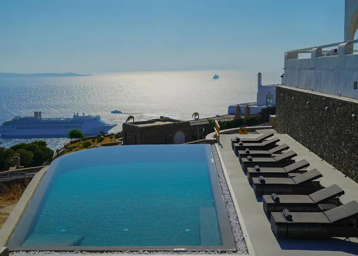 Aether Mykonos 5br With Serene Port & Town Views Villa