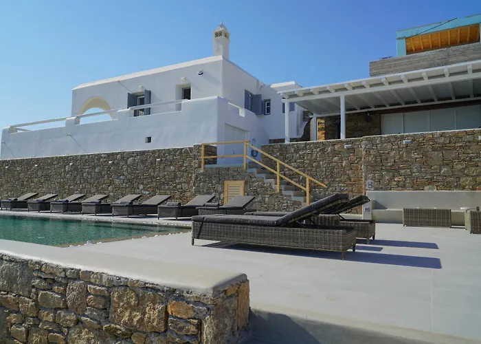 Aether Mykonos 5br With Serene Port & Town Views Tourlos