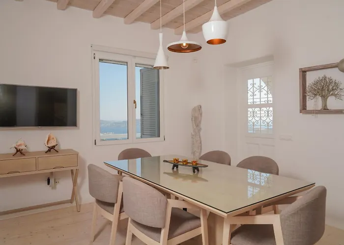 Aether Mykonos 5br With Serene Port & Town Views Tourlos